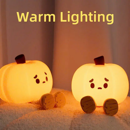 Halloween Modern Dimmable Silicone LED Pumpkin Desk Lamp, Adjustable Soft Lighting, Indoor Home Decor, Decorative Lights, Bedroom Decor