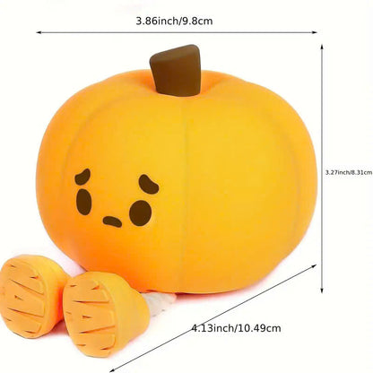 Halloween Modern Dimmable Silicone LED Pumpkin Desk Lamp, Adjustable Soft Lighting, Indoor Home Decor, Decorative Lights, Bedroom Decor